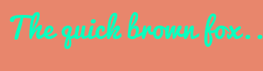 Image with Font Color 0BFFBE and Background Color E8866C